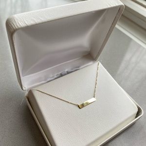 Solid Gold Bar Necklace - NEW WITH TAGS!
